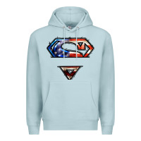 Blue Mist super american flag logo Premium Hoodie - LillyAllenDesigns