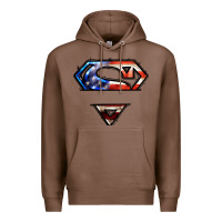 Chestnut super american flag logo Premium Hoodie - LillyAllenDesigns