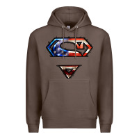 Coffee super american flag logo Premium Hoodie - LillyAllenDesigns