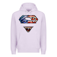 Lilac super american flag logo Premium Hoodie - LillyAllenDesigns