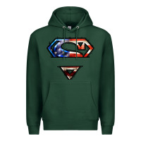 Sports Green super american flag logo Premium Hoodie - LillyAllenDesigns