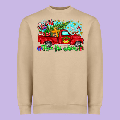 Jesus Take The Wheel Heavyweight Sweatshirt Designed By Cowhidedigitalart