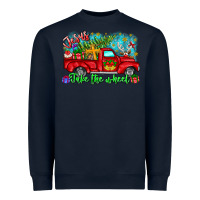 Navy jesus take the wheel Heavyweight Sweatshirt - CowhideDigitalArt