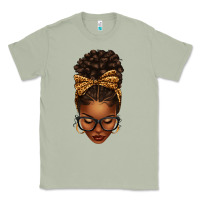 Matcha afro messy bun leopard bow Classic Tee - texasbilliewilder