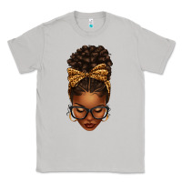 Moon Dust afro messy bun leopard bow Classic Tee - texasbilliewilder