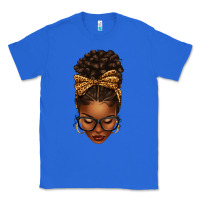 True Royal afro messy bun leopard bow Classic Tee - texasbilliewilder