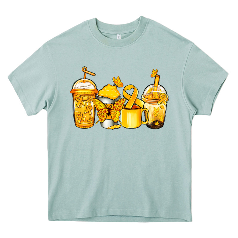 Childhood Cancer Coffee Heavy Core Tee by Jasminsmagicworld | Teevron
