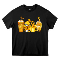 Black childhood cancer coffee Heavy Core Tee - Jasminsmagicworld