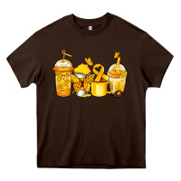Chocolate Brown childhood cancer coffee Heavy Core Tee - Jasminsmagicworld