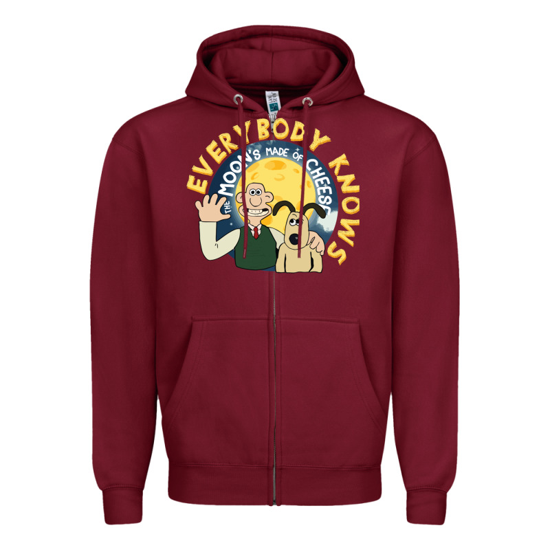 Everybody Knows The Moons Made Of Cheese! Zipper Hoodie by trangStudio | Teevron
