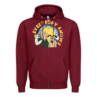 Burgundy everybody knows the moons made of cheese! Zipper Hoodie - trangStudio