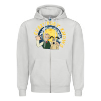 Dove Grey everybody knows the moons made of cheese! Zipper Hoodie - trangStudio