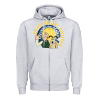 Heather Grey everybody knows the moons made of cheese! Zipper Hoodie - trangStudio