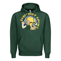 Sports Green everybody knows the moons made of cheese! Zipper Hoodie - trangStudio