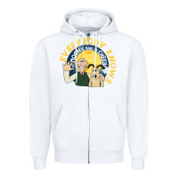 White everybody knows the moons made of cheese! Zipper Hoodie - trangStudio