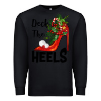 Black deck the heels Christmas Premium Sweatshirt - BarkalooDesign