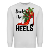 Dove Grey deck the heels Christmas Premium Sweatshirt - BarkalooDesign