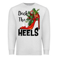 Oatmeal Heather deck the heels Christmas Premium Sweatshirt - BarkalooDesign
