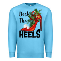 Ocean Blue deck the heels Christmas Premium Sweatshirt - BarkalooDesign