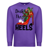 Purple deck the heels Christmas Premium Sweatshirt - BarkalooDesign