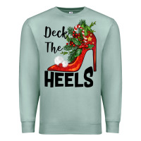 Seafoam deck the heels Christmas Premium Sweatshirt - BarkalooDesign