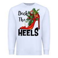 White deck the heels Christmas Premium Sweatshirt - BarkalooDesign