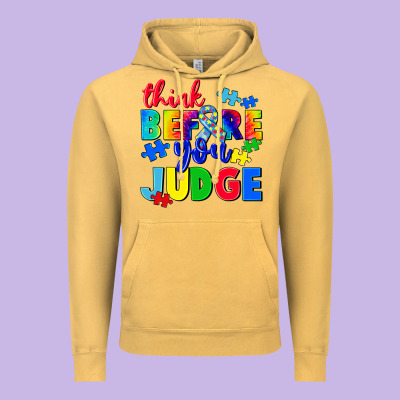 Think Before You Judge Vintage Hoodie Designed By Cowgirlartshop