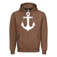 Chestnut Boat Anchor for Women n Girls Summer Zipper Hoodie - trangStudio