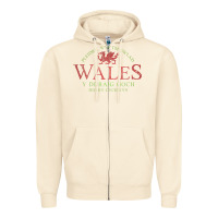 Sandshell Rugby Welsh Gift Red Dragon Flag of Wales Zipper Hoodie - trangStudio