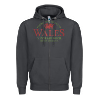 Smoke Rugby Welsh Gift Red Dragon Flag of Wales Zipper Hoodie - trangStudio