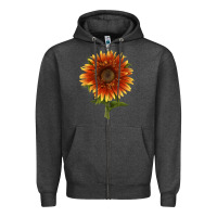 Charcoal Heather The  Sunflower Zipper Hoodie - LillyAllenDesigns