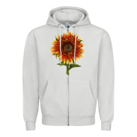 Dove Grey The  Sunflower Zipper Hoodie - LillyAllenDesigns