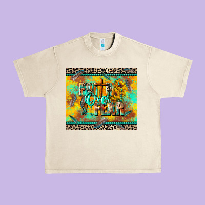 Faith Over Fear Urban Heavy Tee Designed By Cowgirlartshop