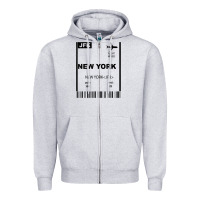 Heather Grey new york city city nyc america fly travel Zipper Hoodie - trangStudio