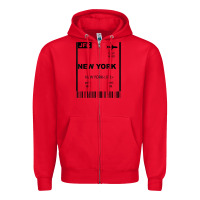 Red new york city city nyc america fly travel Zipper Hoodie - trangStudio
