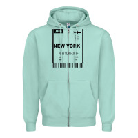 Seafoam new york city city nyc america fly travel Zipper Hoodie - trangStudio