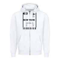 White new york city city nyc america fly travel Zipper Hoodie - trangStudio