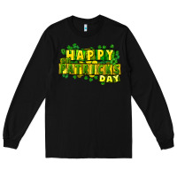 Black Happy St. Patrick's Day Long Sleeve Tee - HowdyJamesFarm