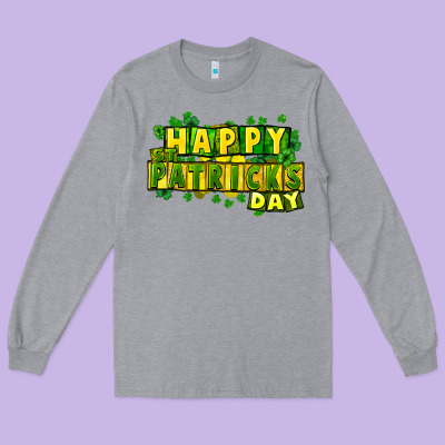 Happy St. Patrick's Day Long Sleeve Tee Designed By Howdyjamesfarm