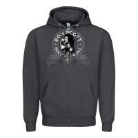 Smoke Bon Scott Rock n' Roll Lion Shield Zipper Hoodie - trangStudio