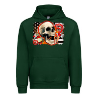 Forest Green firefighter skull Urban Hoodie - AdoDesignShop