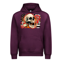 Mauve Wine firefighter skull Urban Hoodie - AdoDesignShop