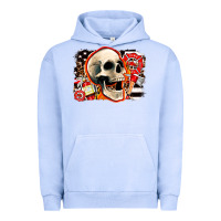 Pigment Grape Ice firefighter skull Urban Hoodie - AdoDesignShop