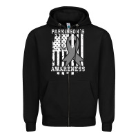 Black Parkinson's Disease Awareness T  Gift for PD Patients Zipper Hoodie - trangStudio