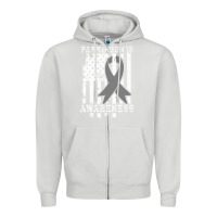 Dove Grey Parkinson's Disease Awareness T  Gift for PD Patients Zipper Hoodie - trangStudio