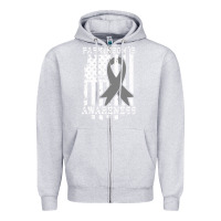 Heather Grey Parkinson's Disease Awareness T  Gift for PD Patients Zipper Hoodie - trangStudio