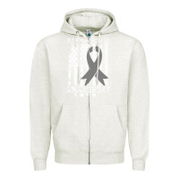 Oatmeal Heather Parkinson's Disease Awareness T  Gift for PD Patients Zipper Hoodie - trangStudio