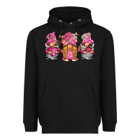 Black breast cancer gnome Heavyweight Hoodie - BarkalooDesign
