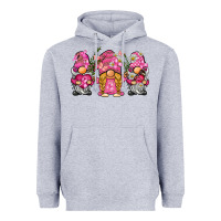 Heather Grey breast cancer gnome Heavyweight Hoodie - BarkalooDesign