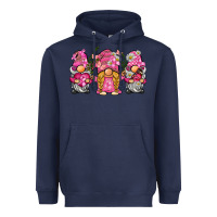Navy breast cancer gnome Heavyweight Hoodie - BarkalooDesign